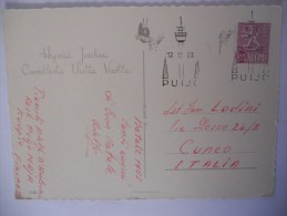 Finland Carte De Puijo 1963 Pour Cuneo - Brieven En Documenten