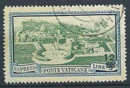 1945-46 VATICANO USATO MEDAGLIONCINI SOPRASTAMPATO ESPRESSO 12 LIRE - VN1 - Exprès