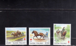 SUOMI FINLAND FINLANDIA 1994 FINHORSES FINNISH HORSES SURTAX FOR RED CROSS CAVALLI FINLANDESI TASSA PER CROCE ROSSA MNH - Nuevos