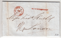 BELGIUM USED COVER 11/09/1839 ANVERS VERS LONDON - 1830-1849 (Belgique Indépendante)