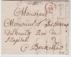 BELGIUM USED COVER 23/03/1778 ANVERS VERS BRUXELLES - 1714-1794 (Pays-Bas Autrichiens)