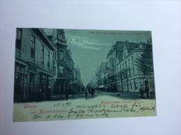 Bremerhaven Bürgermeister Schmidt Straße  Gruß Aus Postkarte Ansichtskarte Original Von 1898 Nach Hamburg Harburg - Bremerhaven