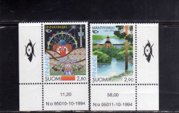 SUOMI FINLAND FINLANDIA 1995 TOURISM Linnanmaki Amusement PARK HELSINKI Mantyharju TOWN COMPLETE SET TURISTICA SERIE MNH - Nuovi