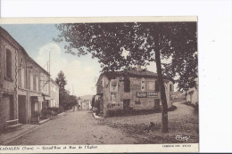 Cadalen. Gran'ue Et Rue De L'Eglise. Publicité Byrrh, Guillat,LU,  Société Générale.... - Cadalen