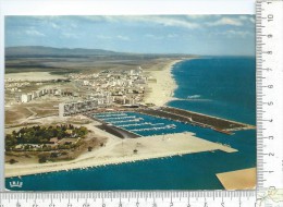 CPM, SAINT-CYPRIEN-PLAGE:Vue Aérienne, Le Port De Plaisance Et La Plage - Saint Cyprien