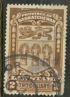 Saskathhwen 1908 $2  Saskatchewan Law Issue #SL40 - Fiscale Zegels