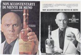 1974 - Brandy Rene Briand ( Yul Brynner ) - 3 Pag. Pubblicità  Cm. 13 X 18 - Spirituosen