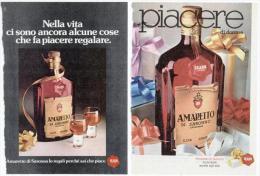 1974 - Amaretto Di Saronno - 2 Pubblicità Cm. 13,5 X 18,5 - Spirits