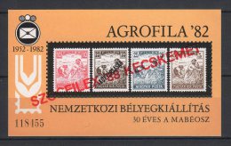 Hungary 1988. Agrofila SOZFILEX Overprint Special Souvenir Sheet (commemorative Sheet) MNH (**) - Feuillets Souvenir