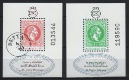 Hungary 1987. Reprint Franz Josef - Pair GERVAY Overprint Special Souvenir Sheet (commemorative Sheet) MNH (**) - Commemorative Sheets