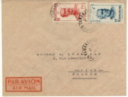 N°302+314  Sur Lettre De Tananarive Pour Amiens Du 6-2-50 - Brieven En Documenten