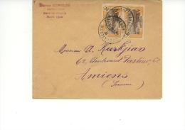 N°96x2 Sur Lettre De Fort De France Pour Amiens Du 28-7-27 - Brieven En Documenten