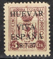 Sello Local HUEVAR (Sevilla) 5 Cts Guerra Civil, Sobrecarga Viva España ** - Viñetas De La Guerra Civil