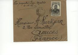 N°176 Sur Lettre De Basse Terre (par Paquebot San-Mateo Pour Amiens Du 4-12-45 - Covers & Documents