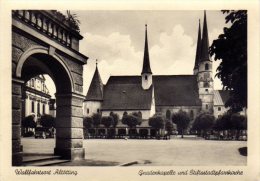 Altötting - S/w Gnadenkapelle Und Stiftsstadtpfarrkirche - Altötting