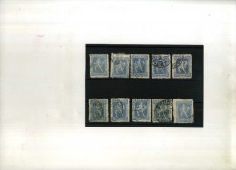 - GRECE 1911/23 . TIMBRES DE 5D. 1911/22  .  OBLITERES  . VARIANTES DE COULEURS  . - Abarten Und Kuriositäten