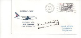 078 Marseille  Tunis 26 03 1983 - First Flight Covers