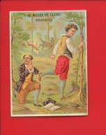 MUSEE DE CLUNY PARIS CHROMO CALENDRIER 1880 ? FABLE LA FONTAINE CHEVAL LOUP - Formato Piccolo : ...-1900