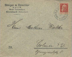 ENVELOPPE 1911 AVEC CACHET FERROVIAIRE KRMB-GZBG - Cartas & Documentos