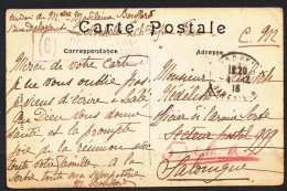 Serbia During WWI Censor Postal Card To Destination On Front, From France To Greek (Thessaloniki) - Serbia