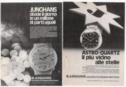1970/74 - Orologio JUNGHANS - 3 Pagine Pubblicità Cm. 13 X18 - Watches: Bracket
