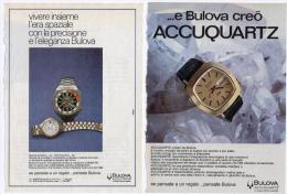 1974 - Orologio BULOVA - 4 Pagine Pubblicità Cm. 13 X 18 - Montres Gousset
