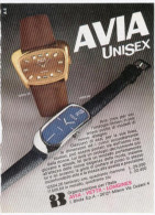 1974 - Orologio AVIA -  1 Pagina Pubblicità Cm. 13 X 18 - Relojes De Bolsillo