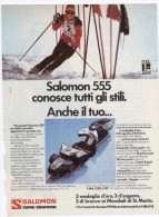 1974 - SALOMON 555 (sci) -  1 Pag. Pubblicità Cm. 13 X 18 - Wintersport