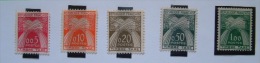 France 1960 Due Tax Stamps MINT Scott J93/97 = 74.75 $ - Wheat Harvest - 1960-.... Mint/hinged