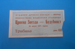 RED STAR Belgrade ( FK Crvena Zvezda ) : BUDUCNOST  1977. Yugoslavia Premier League Football Ticket Soccer Billet Serbia - Tickets D'entrée