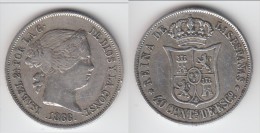 **** ESPAGNE - SPAIN - 40 CENTIMOS 1866 ISABEL II - ARGENT - SILVER **** EN ACHAT IMMEDIAT - Eerste Muntslagen