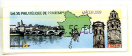 ATM LISA 2009 Vignette D'affranchissement Salon Philatélique De Printemps Macon CNEP 0,56€ La Saône Pont - 2010-... Viñetas De Franqueo Illustradas