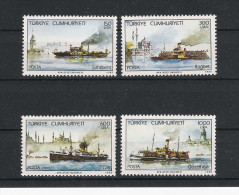 Türkei 1989 Mi# 2857-60 ** MNH Schiffe Dampfschiffe Steam Ships Scott # 2442-45 - Nuevos