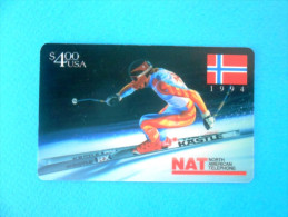 NORWAY FLAG - ALPINE SKIING - Kastle ( Usa NAT Prepaid Card ) Ski Skiing Esqui Schilauf Skilauf Ski Alpin Sci - Andere & Zonder Classificatie