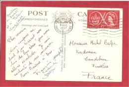 Y&T N° 302   FORT LIAM    Vers        FRANCE  Le    1957      2 SCANS - Covers & Documents