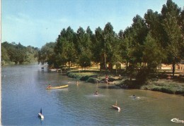 X30  /  DEPT 32 CPSM 1970 RISCLE LA PLAGE AU BORD DE L'ADOUR - Riscle