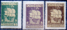 FIUME 1923 Venetian Ship COMPLETE SET MLH Scott172-174 CV$5 - Fiume & Kupa