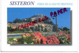 04 - SISTERON - LA CITADELLE - LE PLAN D' EAU ET SA VIEILLE VILLE - TIMBRE 100E PARIS ROUBAIX CYCLISME- VELO - Sisteron