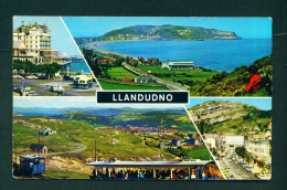 WALES  -  Llandudno  Dual View  Used Postcard As Scans - Caernarvonshire