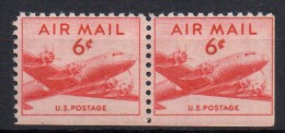 Etats-Unis - Poste Aérienne - 1947/49 - Yvert N° PA35 X 2 **  Partiellements Dentelés - 2b. 1941-1960 Ungebraucht
