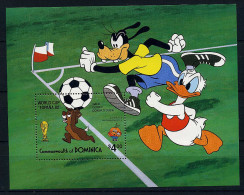 Dominique ** Bloc N° 73 - "Espana 82"  Coupe Du Monde De Foot. (Personnages De Walt Disney) - Dominique (1978-...)