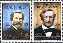 2013 Vaticano, Compositori Verdi E Wagner, Serie Completa Nuova (**) - Unused Stamps