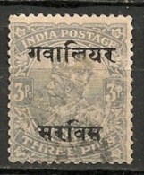 Timbres - Inde - Inde - Etats Princiers - Gwalior - 1913-1924 - 3 Pies - - Gwalior