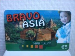 Prepaidcard Belgium Bravo Asia  Used Rare - Cartes GSM, Recharges & Prépayées