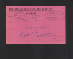 PK Preussische Besoldungsgesätze München 1920 - Maschinenstempel (EMA)