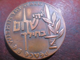 ISRAEL - MEDAILLE - Peace Be Within Thy Walls-  Psalms Lion Sword - Monarchia / Nobiltà