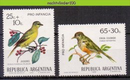 Mwe1651 FAUNA VOGELS PRO INFANCIA JILGUERO ZORZAL COLORADO BIRDS VÖGEL AVES OISEAUX ARGENTINA 1972 PF/MNH - Collections, Lots & Series