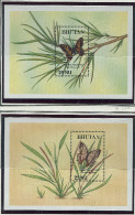 (cl 30 - P8) Bhoutan ** Blocs N° 324/325 - Papillons - - Bhutan