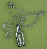 Kette - Silber 925 - 38 Cm "mit 3 Klaren Steinen" - Necklaces/Chains