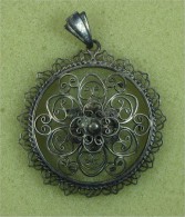 Filigranschmuck, Antiker Anhänger - Silber 835 - Pendenti